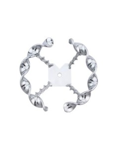 Half Flat Twisted Straight Steering Wheel Chrome.